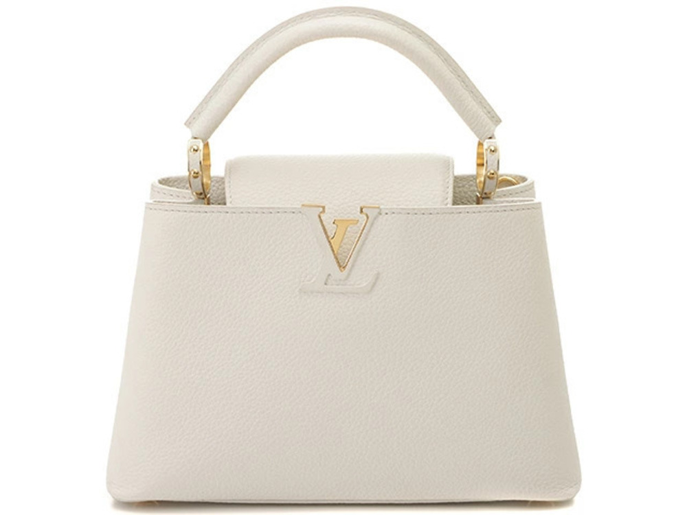 LOUIS VUITTON bag Capucines Taurillon leather Blanc White